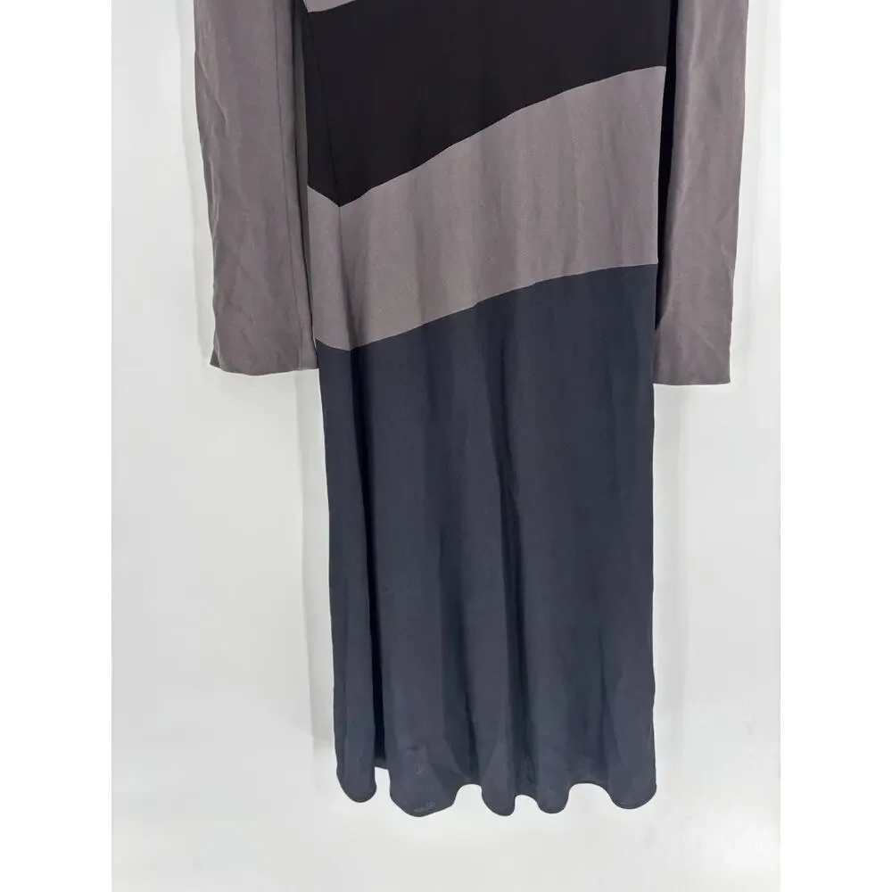 Calvin Klein Collection Bergdorf Goodman Fall 1996 Womens 6 Black Taupe 1990s